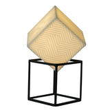 Square Intangible Cultural Heritage Ceramic Night Light   – Rechargeable Touch Control Ambient Lamp for Upscale Spaces   Creative Minimalist Design with Japanese & New Chinese Style