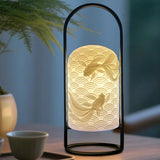 Intangible Cultural Heritage Ceramic Night Light – Ambient Mood Lamp with Rechargeable Touch Control for Bedroom, Living Room, Tea Room, and Study – Classic & New Chinese Style